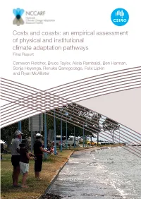 Costs and Coasts: an Empirical Assessment of Physical and Institutional Climate Adaptation Pathways Final Report