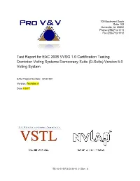 (D-Suite) Version 5.0 Voting System