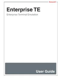 Enterprise Terminal Emulation (TE) User Guide Document Change Record This Page Records Changes to This Document