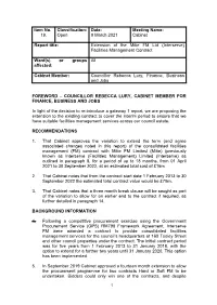Report: Extension of the Mitie (Interserve) Facilities Contract , Item