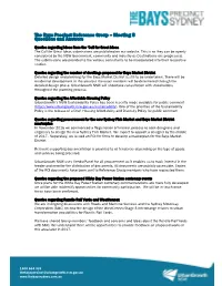 The Bays Precinct Reference Group – Meeting 5 Questions and Answers