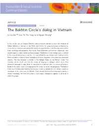 The Bakhtin Circle's Dialog in Vietnam