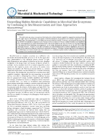 Unravelling Hidden Metabolic Capabilities in Microbial Mat