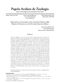 ABSTRACT the Genus Callicebus Is One of the Most
