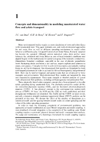 Concepts and Dimensionality in Modeling Unsaturated Water Flow and Solute Transport