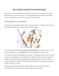 Decoding Resistor Markings