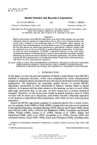 Spatial Statistics and Bayesian Computation