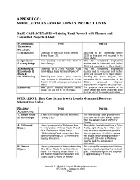 Modeled Scenario Roadway Improvements RPC Draft - October 20, 2005 Page 1 C