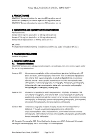 New Zealand Data Sheet, Iomeron®