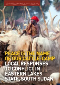 Peace Is the Name of Our Cattle-Camp By