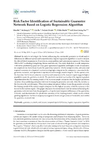 Risk Factor Identification of Sustainable Guarantee Network