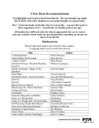 5 Star Book Recommendations You DO NOT Need to Pick a Book from This List