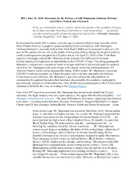 Bius June 26, 2020, Statement for the Release of Jalil Muntaqim (Anthony Bottom) and Others Named and Unnamed