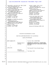 Defendant Apple Inc.'S Proposed Findings of Fact and Conclusions Of