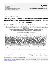 Diversity and Local Use of Ornamental Horticultural Flora in the Bangui and Begoua Communes/Districts, Central African Republic
