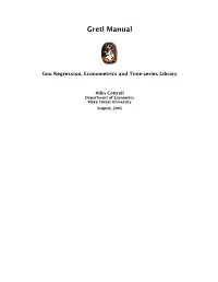 Gretl Manual