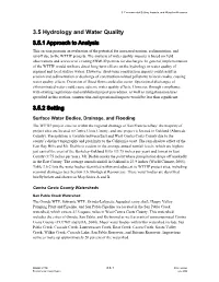 Section Presents an Evaluation of the Potential for Increased Erosion, Sedimentation, and Runoff Due to the WTTIP Projects