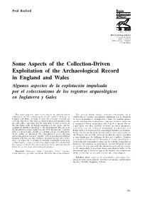 Some Aspects of the Collection-Driven Exploitation of the Archaeological Record in England and Wales