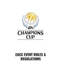 Eacc Event Rules & Regulations