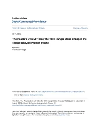 How the 1981 Hunger Strike Changed the Republican Movement in Ireland