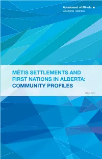 Metis Settlements and First Nations in Alberta