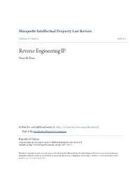 Reverse Engineering IP Tonya M