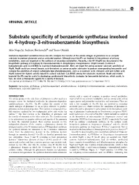 Substrate Specificity of Benzamide Synthetase Involved in 4-Hydroxy-3
