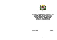 Tanzania Budget Speech 2021