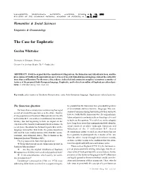 The Case for Euphratic