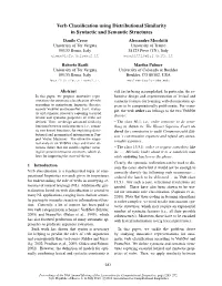 Verb Classification Using Distributional Similarity in Syntactic