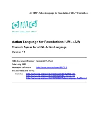Action Language for Foundational UML (Alf) Concrete Syntax for a UML Action Language Version 1.1 ______