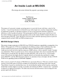 An Inside Look at MS-DOS