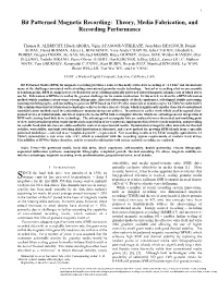 Bit Patterned Magnetic Recording: Theory, Media Fabrication, and Recording Performance