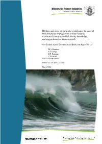 Habitats and Areas of Particular Significance for Coastal Finfish