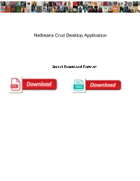 Netbeans Crud Desktop Application