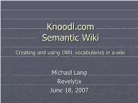 Revelytix Sicop Presentation DRM 3.0 with Wordnet Senses in A