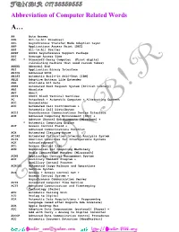 T T Abbreviation of Computer Related Words
