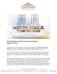The Hunchback of Notre Dame Opens at Tuacahn! August 5 - Oct 15
