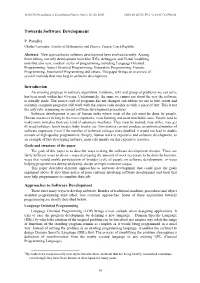 Towards Software Development