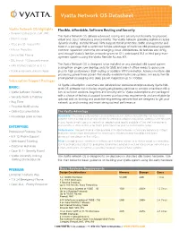 Vyatta Network OS Datasheet