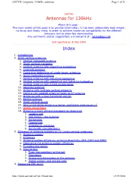 Antennas for 136Khz Index
