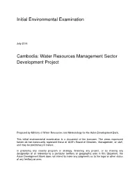 Initial Environmental Examination Cambodia: Water Resources