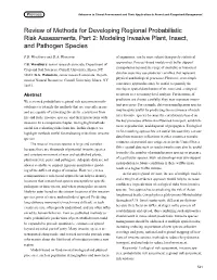 Modeling Invasive Plant, Insect, and Pathogen Species