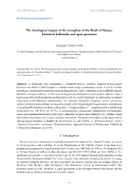 The Theological Import of the Metaphor of the Book of Nature: Historical Hallmarks and Open Questions