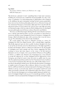 126 Ugo Zilioli This Book Was a Pleasure to Read—Something That at Least Some Cyrenaics, Including the Annicerian Sect, Would