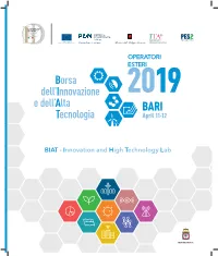 Innovation and High Technology Lab OPERATORI ESTERI