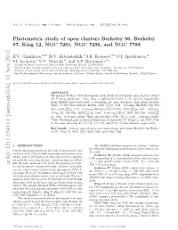 Photometric Study of Open Clusters Berkeley 96, Berkeley 97, King 12