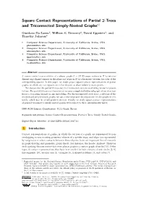 Square-Contact Representations of Partial 2-Trees and Triconnected Simply-Nested Graphs∗†