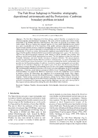 The Fish River Subgroup in Namibia: Stratigraphy, Depositional Environments and the Proterozoic–Cambrian Boundary Problem Revisited