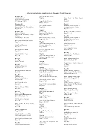 A List of Stories in the Supplements to the Judge Dredd Megazine